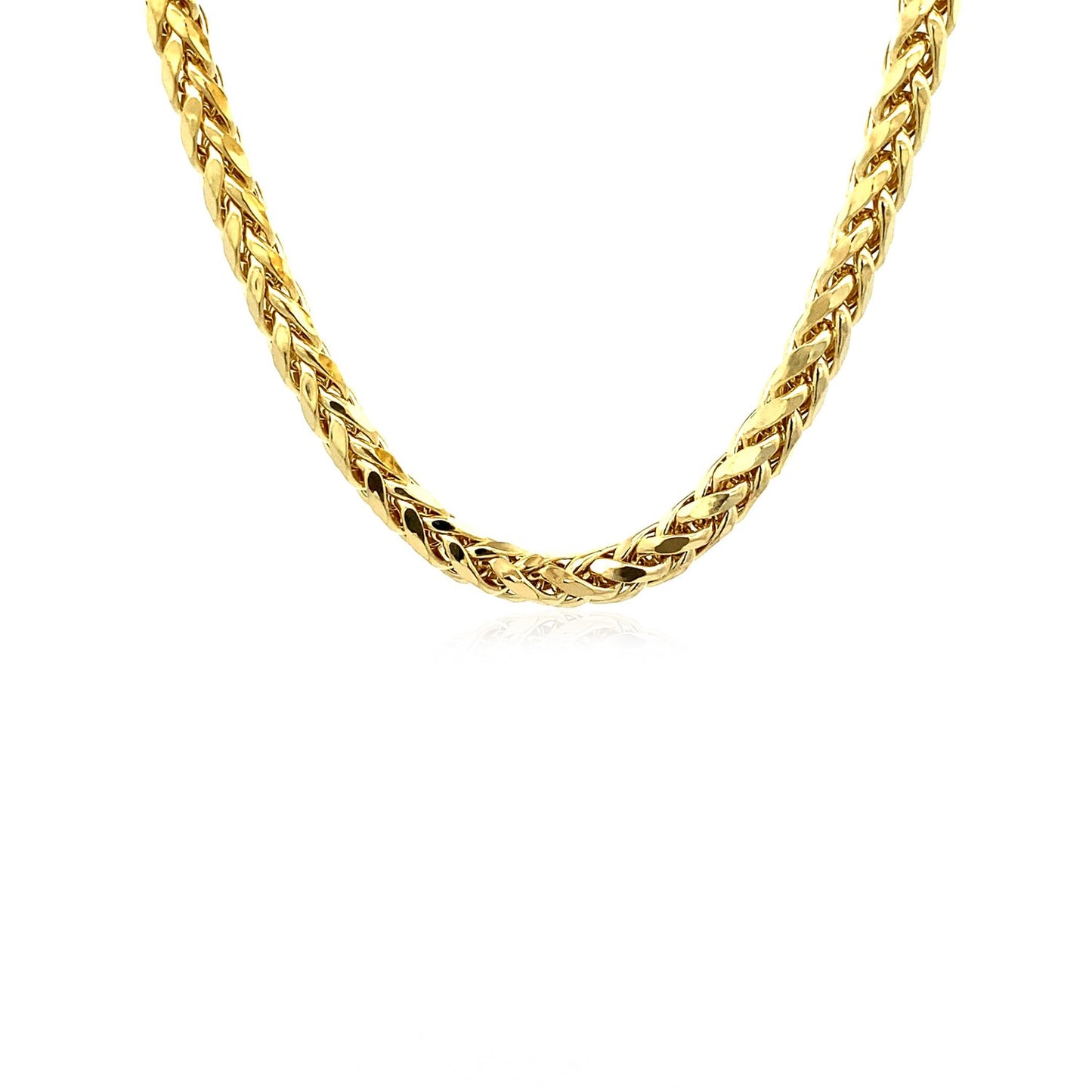 14K Yellow Gold Diamond Cut Franco Chain 5.3mm | Solid Gold