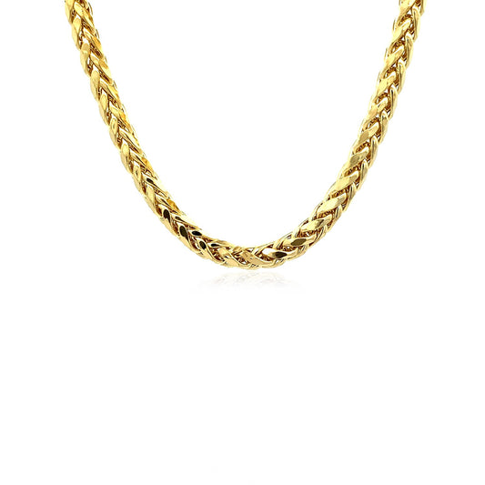 14K Yellow Gold Diamond Cut Franco Chain 5.3mm | Solid Gold