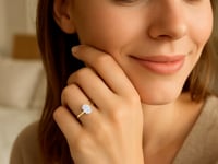 1 Carat Oval Lab Grown IGI G/VS1 Diamond Solitaire Ring in 14K Yellow Gold