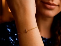 14K Yellow Gold Mini Initial I Bracelet