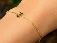 14K Yellow Gold Mini Initial Z Bracelet