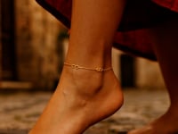 10K Yellow Gold Infinity Anklet